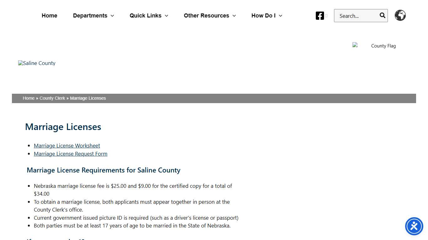 Marriage Licenses – Saline County