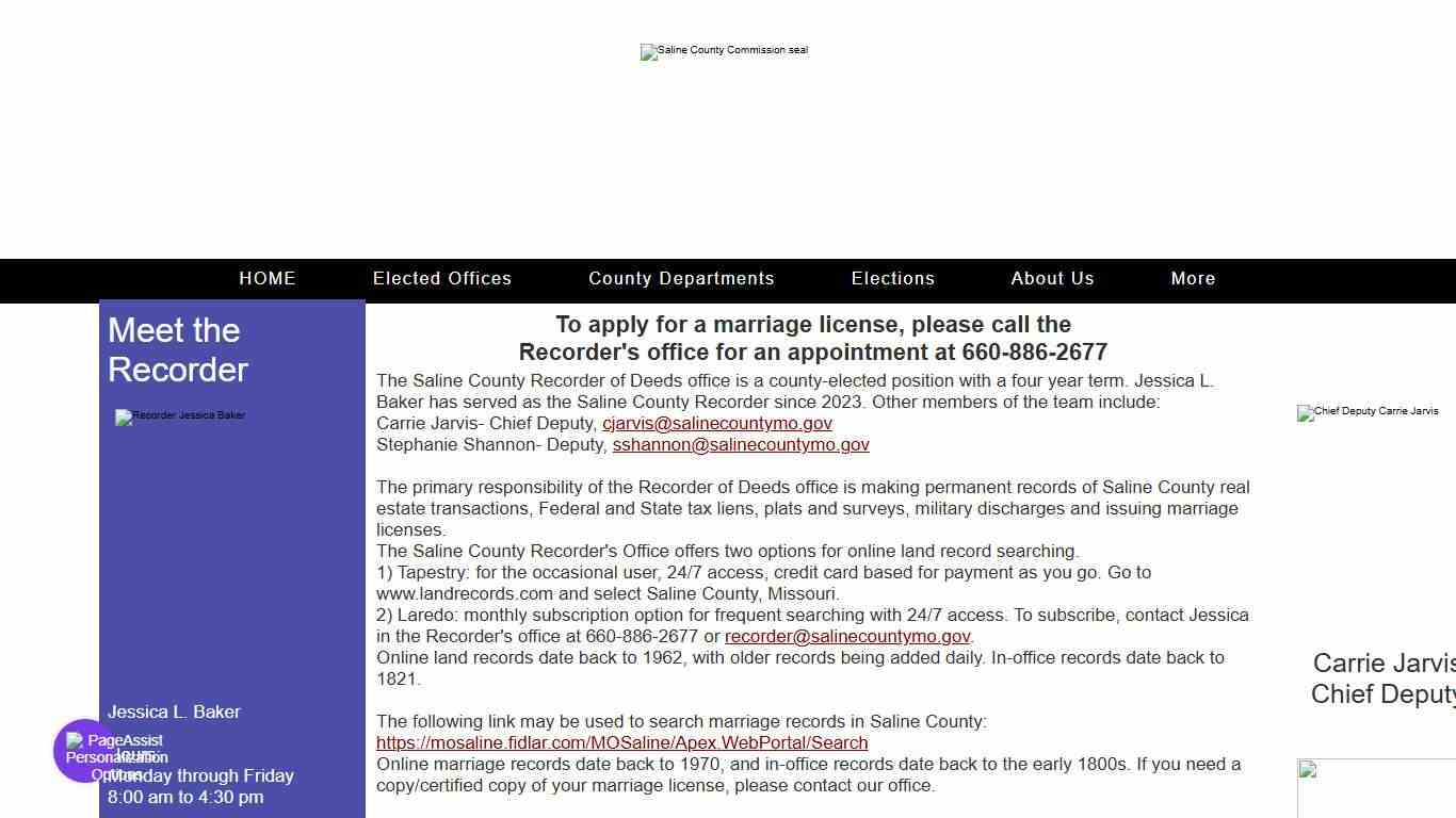 Recorder | SalineCountyMO