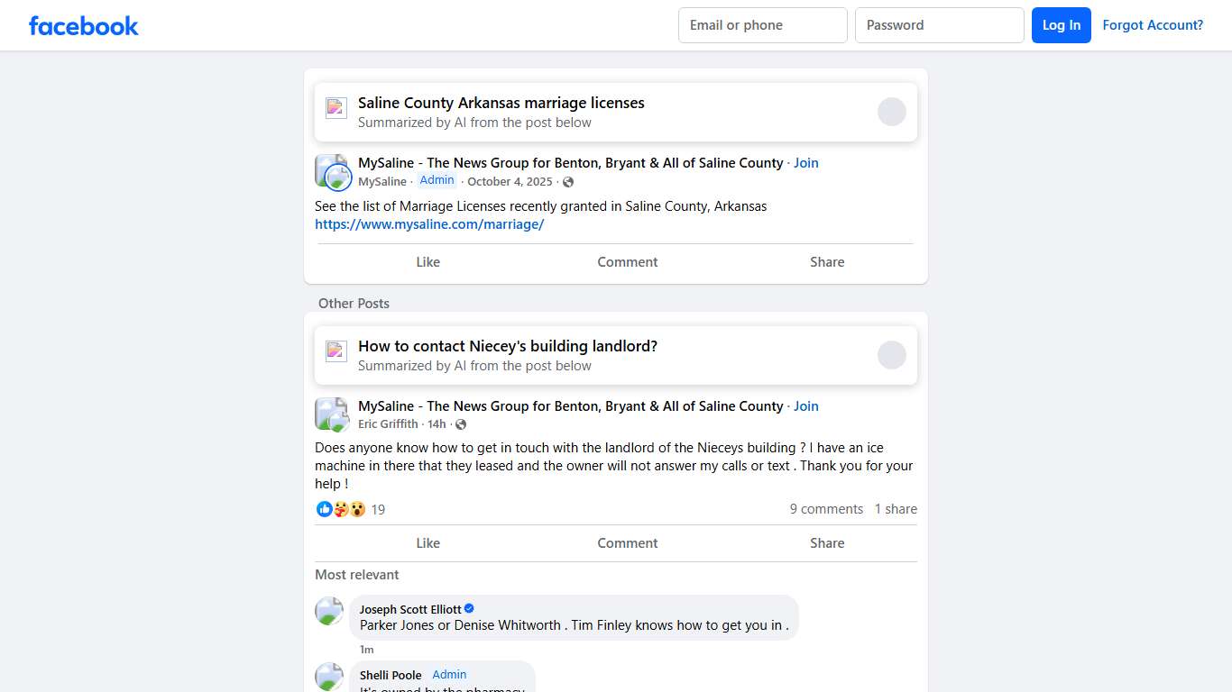 MySaline - The News Group for Benton, Bryant & All of Saline County | See the list of Marriage Licenses recently granted in Saline County, Arkansas https://www.mysaline.com/marriage/ | Facebook